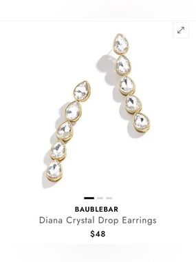 NWT BAUBLEBAR 
Diana Crystal Drop Earrings
$48MSRP